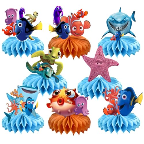 8Pcs Finding Nemo Table Centerpieces Birthday Party Supplies Double Side Table Decorations for Kids Party Decorations