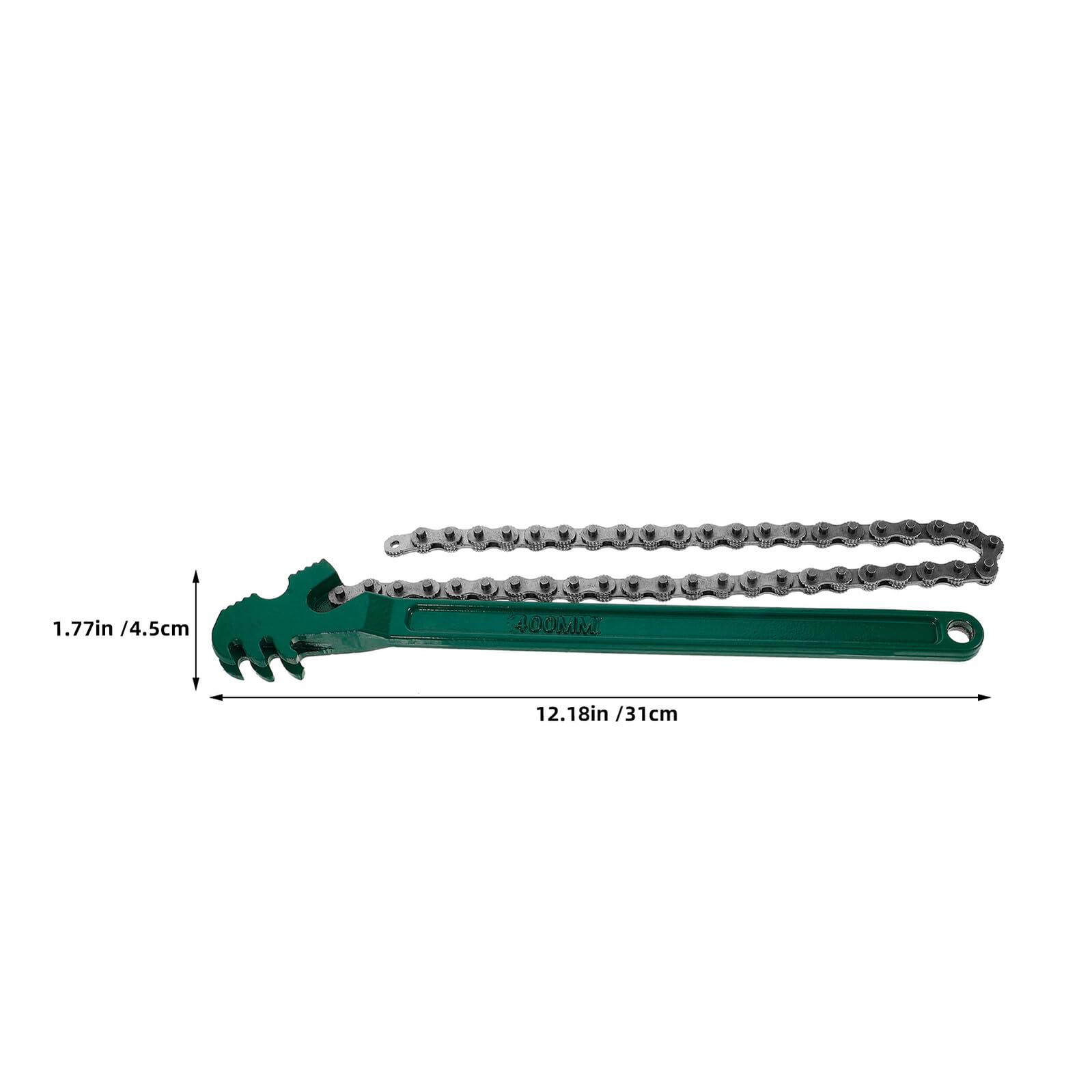 Clé à Chaîne à Cliquet 12 Pouces en Acier Carbone Lot de 2 Clé Robuste pour et Filtre à Eau Outil Antidérapant Polyvalent pour Entretien Automobile et Réparation Moteur