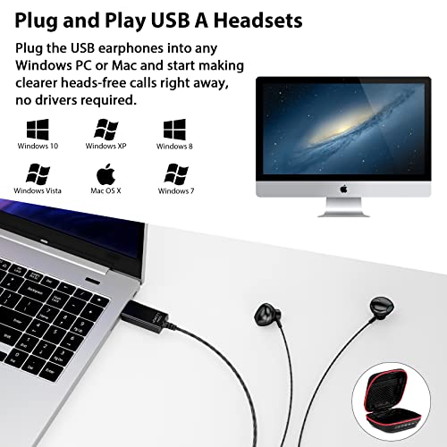 ACOCOBUY USB Computer Headphones with Mic, 8.2 FT USB A Earphones Lightweight PC Headset Noise Cancelling HiFi Stereo in-Ear Wired Headphone for ASUS Laptop for Dell Laptop for Surface Gaming Earbuds ACOCOBUY USB Computer Headphones with Mic, 8.2 FT USB A Earphones Lightweight PC Headset Noise Cancelling HiFi Stereo in-Ear Wired Headphone for ASUS Laptop for Dell Laptop for Surface Gaming Earbuds