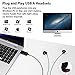 ACOCOBUY USB Computer Headphones with Mic, 8.2 FT USB A Earphones Lightweight PC Headset Noise Cancelling HiFi Stereo in-Ear Wired Headphone for ASUS Laptop for Dell Laptop for Surface Gaming Earbuds ACOCOBUY USB Computer Headphones with Mic, 8.2 FT USB A Earphones Lightweight PC Headset Noise Cancelling HiFi Stereo in-Ear Wired Headphone for ASUS Laptop for Dell Laptop for Surface Gaming Earbuds