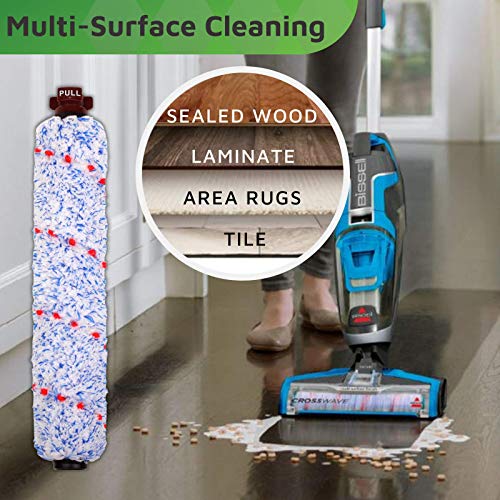 Image of Replacement Part for CrossWave All in One Wet Dry Vacuum, Compatible with CrossWave PET PRO and CrossWave Cordless Accessories (2 Multi-Surface Brush Rolls+2 Filters)