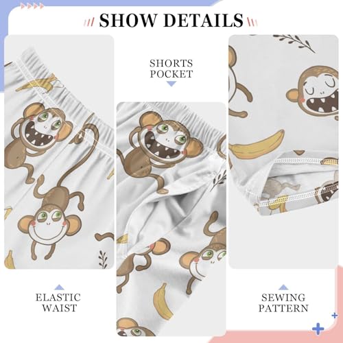 ZZKKO Funny Monkeys Bananas Boys Pants for Kids Jogger Pants with Pockets S-XL4