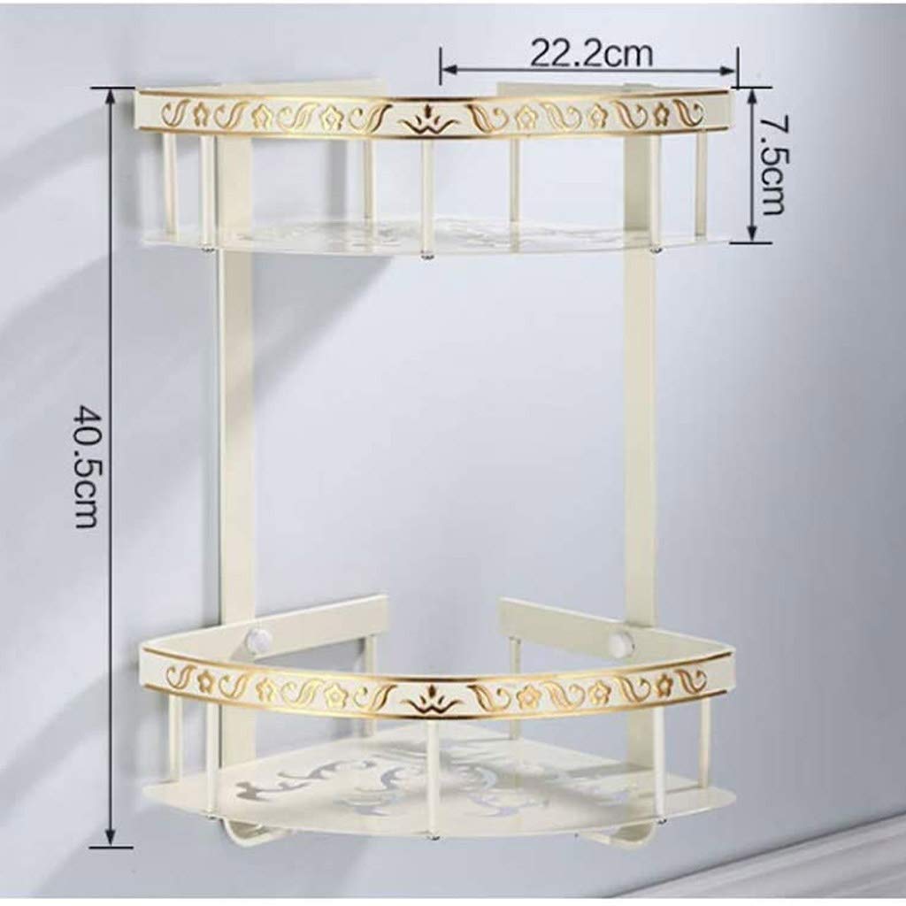 Estantes de baño exquisitos Baño, Estante de baño Colgante de Pared Triángulo Cesta Estante Espacio Aluminio Estante de baño Estante Flotante Ducha Estante de Doble ángulo