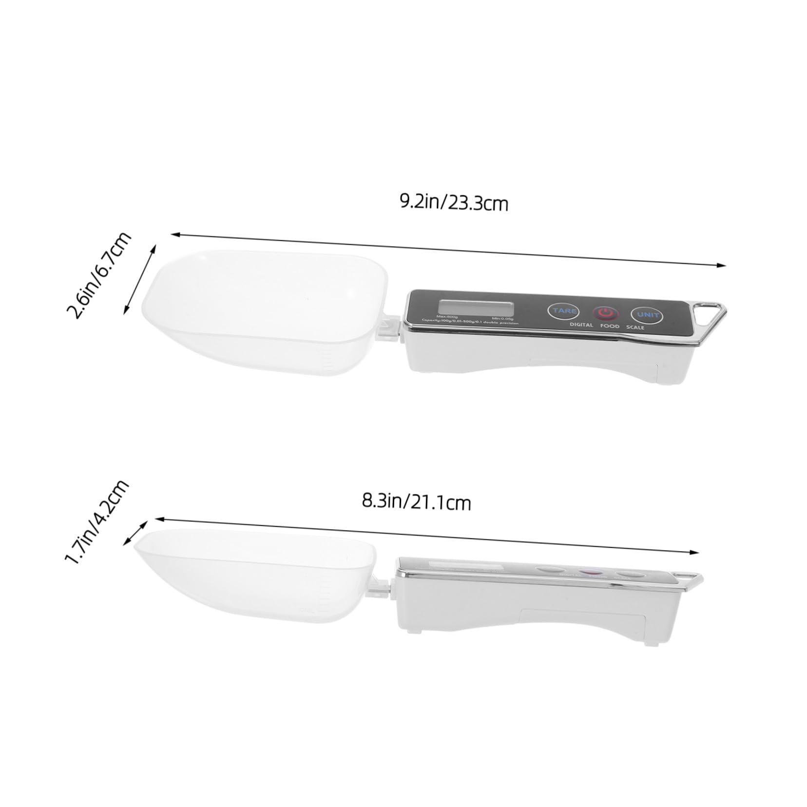 PRETYZOOM 3 Juegos de cocina electrónica cuchara electrónica báscula medidora de alimentos el plástico