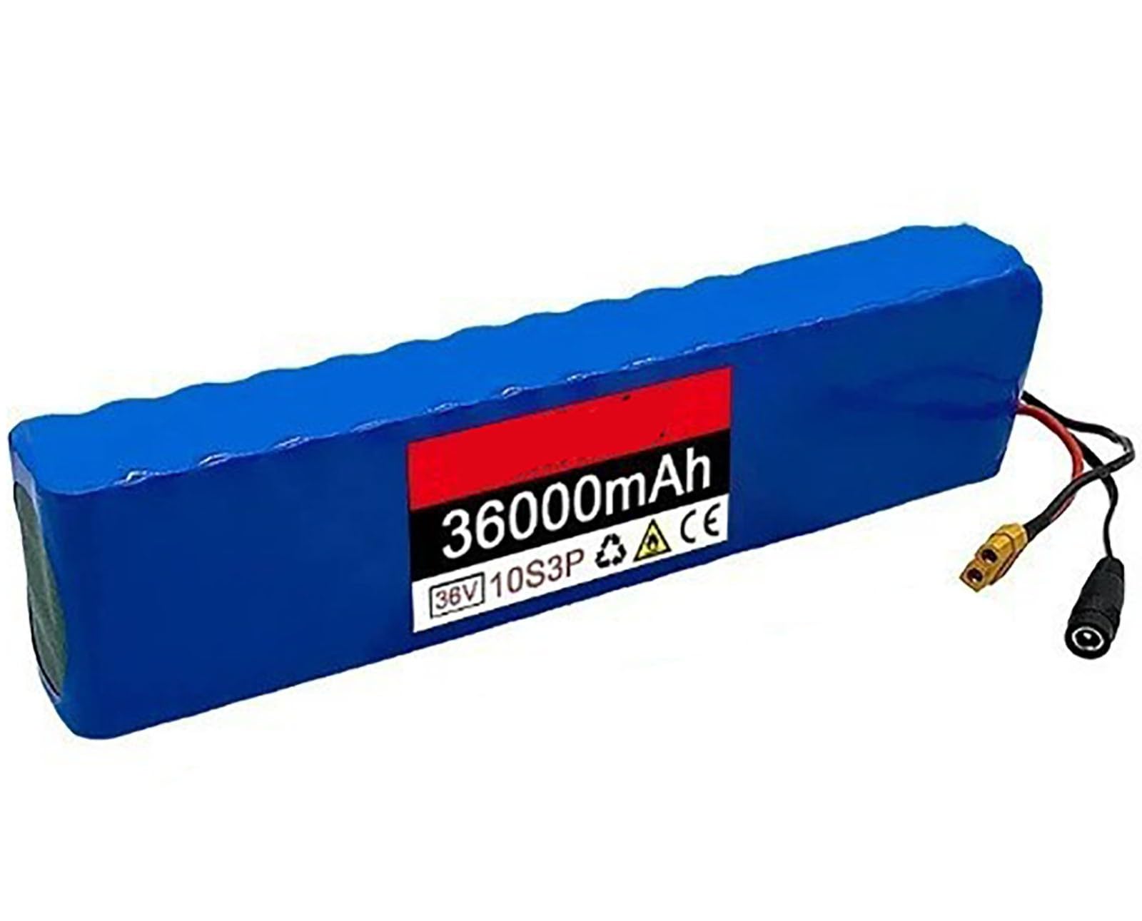 Batería para Bicicleta Eléctrica 36V 36Ah para Motor De 150W 350W 500W Batería De Repuesto Recargable con Cargador E-Bike Battery Batería Impermeable PVC