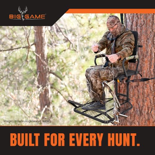 Image of Big Game Hang-On Treestand, Lightweight Steel Construction
