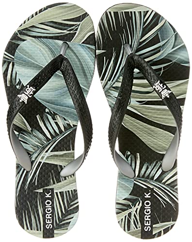SANDALIA FOLHAS GREEN, SERGIOK, MASCULINO, PRETO, 41