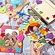 Bilderrahmen Holz Set zum Bemalen, 8 Stück Fotorahmen Bastelset Holzrahmen Holzbilderrahmen zum Bemalen, DIY Bilderrahmen Klein Basteln Set Kinder mit Glitzersteine & Sticker für Geburtstage Geschenke