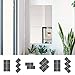 GXOEEGOF 12 Pieces Self Adhesive Acrylic Mirror Sheets, Flexible Non Glass Mirror Tiles Mirror Stickers for Home Wall Decor, 6