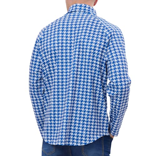 Mens Fashion T-Shirts Turtleneck Underwear Plaid Houndstooth Thermal Long Sleeve Undershirts Slim Fit Shirts2