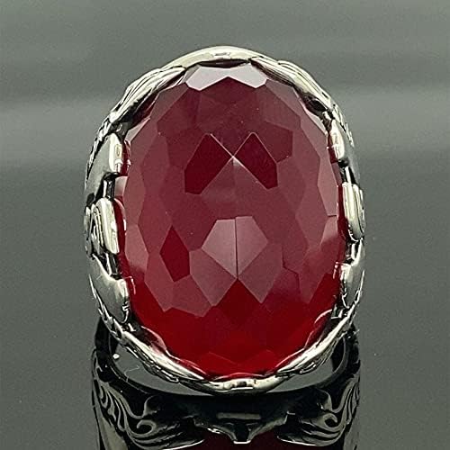 Miniatura 3 de Men Handmade Ring, Ruby Stone Ring, Red Gemstone Ring, Ottoman Style Ring, 925k Sterling Silver Ring, Gift For Him
