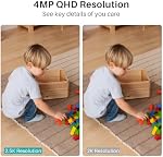 4MP Indoor Security Camera, WUUK 360° Camera Surveillance for Baby Monitor/Pet, 2.4G WiFi Home Security Camera with Motion Detection & Tracking, IR Night Vision, 2-Way Audio, Compatible with Alexa