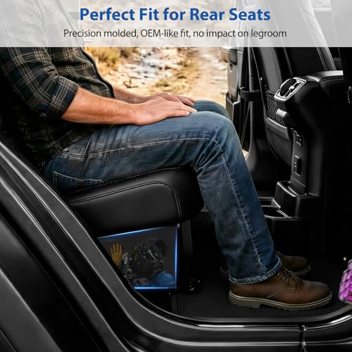 DIAMOOKY Rear Under Seat Storage for Jeep Wrangler JL JLU 2018 2019 2020 2021 2022 2023 2024 2025 2026 4-Door Accessories, Under Back Seat Organizer Tool Box (Not for 2-Door, 4xe & Gladiator JT) — view 3