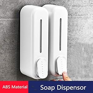 TOTAL HOME Hand Soap Dispenser Wall Mounted | Wall Mounted for Bathroom Kitchen Wash Basin (White, 300ml)