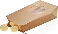 Vista 6 de Tenare 50 bolsas de panadería con ventana, bolsas de papel kraft de estaño de Navidad y 60 piezas preciosas hechas a mano para sellar etiquetas