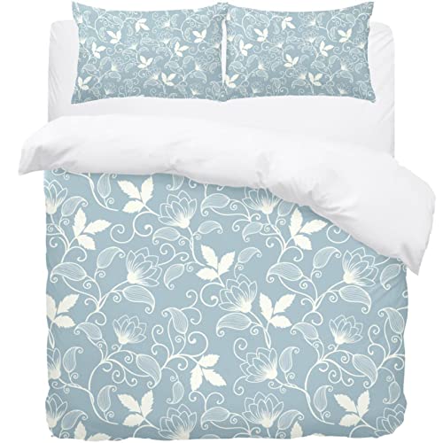 Parure de lit simple bleu clair pour une chambre d'ado ou d'invités cocooning