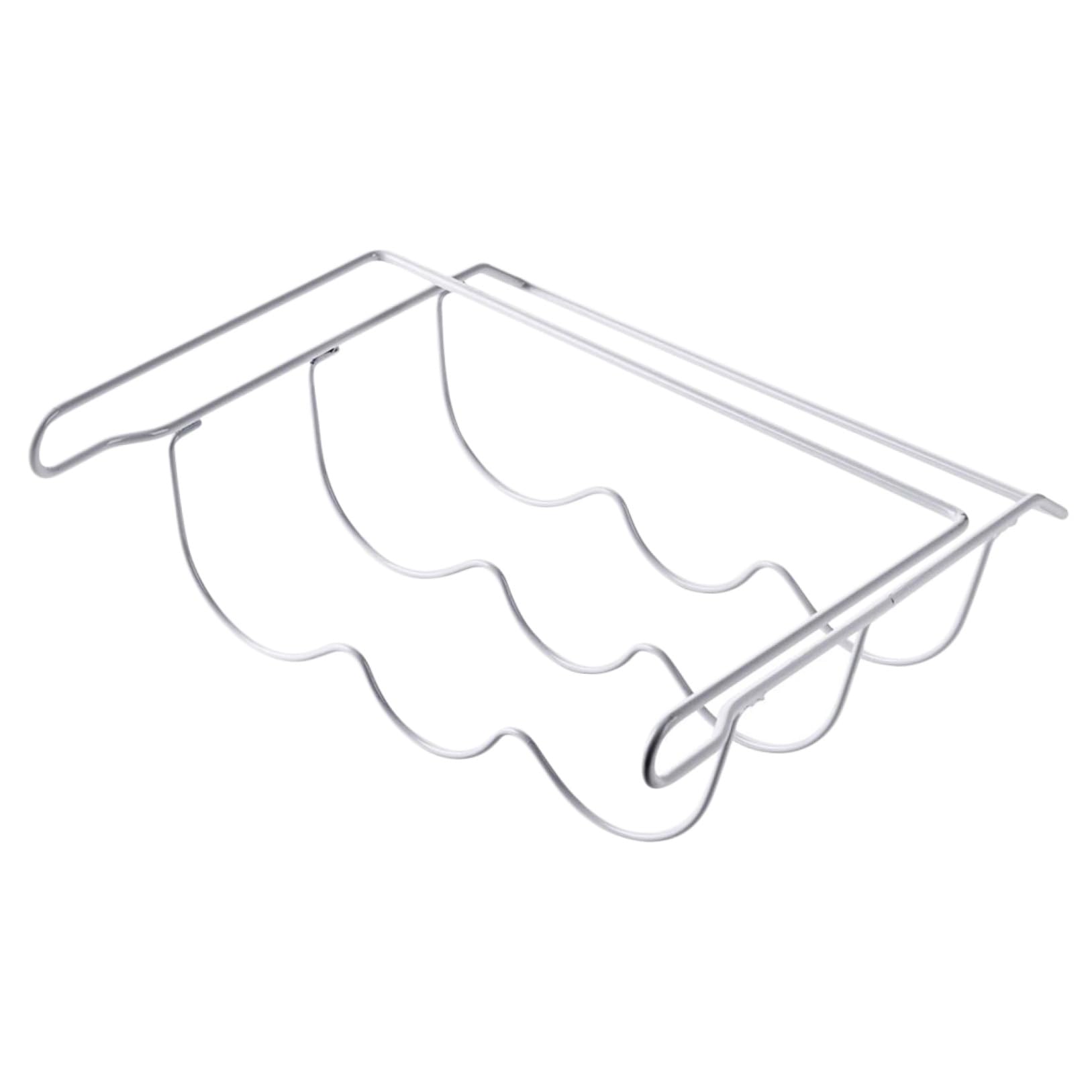 Garneck Organizer Frigorifero in Ferro Bianco Portabottiglie e Porta Lattine, Resistente alla Ruggine e Salvaspazio per Cucina e Frigorifero