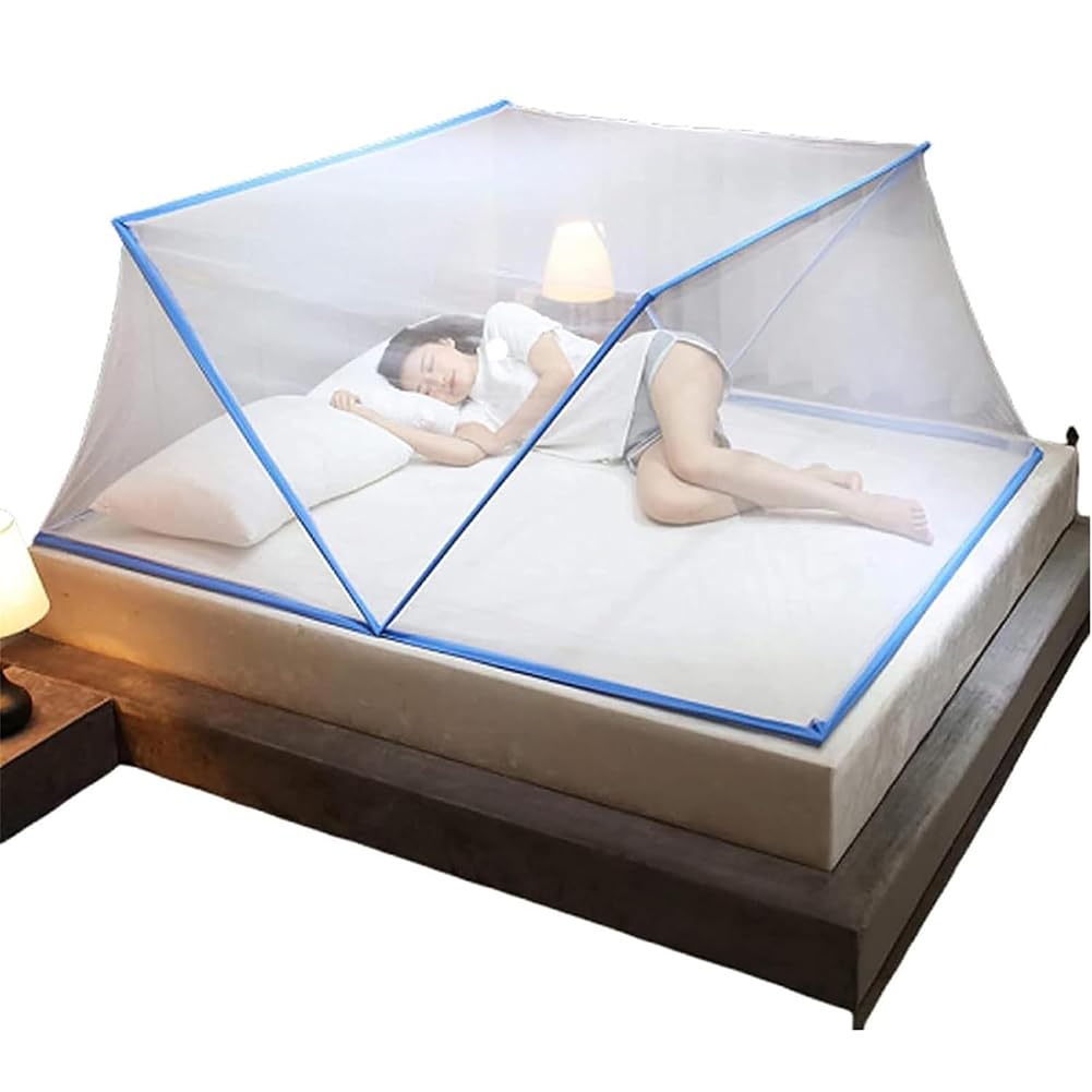 Plegable Mosquitera Cama, Cama de Interior, Carpas portátiles con Dosel, para Cama Individual o Matrimonio,Portátil Mosquito Cortina para Camping Viaje Hogar al Aire Libre