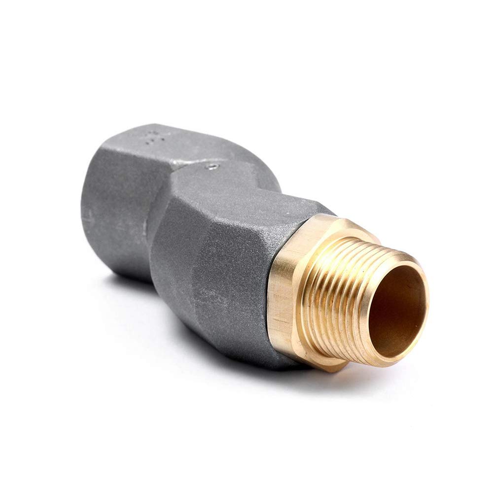 A ABIGAIL 2PCS 3/4" Fuel Transfer Hose Swivel 360 Rotating Connector for Fuel Nozzle Multi Plane Fuel Plane Swivel