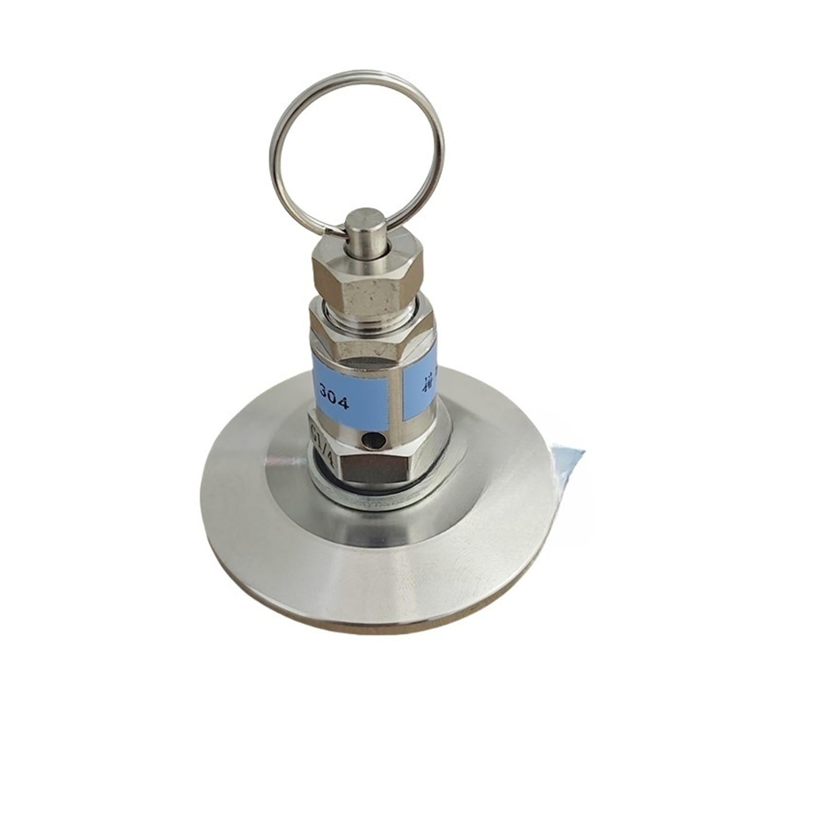 KOSBO Mini válvula de Seguridad de Alivio de presión Ajustable de 1.5" con Abrazadera Triple, Acero Inoxidable SS304, for Cerveza Artesanal, Ajustable de 0.5 a 10 Bar(5bar)
