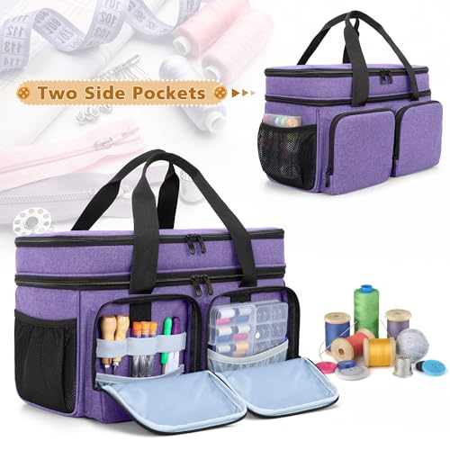 BAFASO Large Sewing Organizer Bag with an Individual Pouch and Detachable Dividers - Image 4