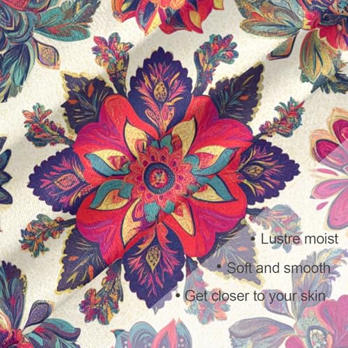 KLL Vintage Bohemian Flowers silk scarf scarf shawl Long and large for Lady for winter chales para mujer3