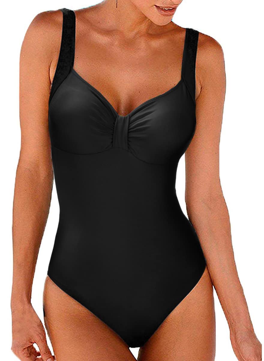 Costumi Interi Donna, One Piece Costumi da Bagno Push Up Trikini Imbottito Backless Swimsuit Pin Up Costume Bohemian Beachwear