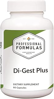 Professional Formulas Di-Gest Plus - Betaine, L-Glutamic Acid, Pancreatin, Papain and Pepsin for Healthy Digestion, Nutrient Absorption, and Gut Lining - Hypoallergenic, Gluten Free, 90 Capsules