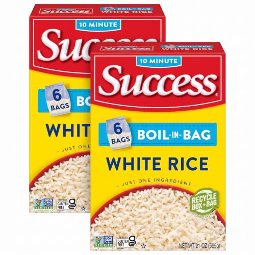 Success Boil-in-Bag Rice, WhiteRice, Quick and Easy Meals, 21-Ounce Box (Pack of 2)