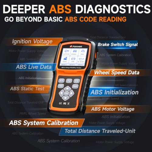 Image of FOXWELL NT630 Plus ABS /SRS OBD2 Scanner, ABS Auto Bleed, Oil EPB SAS Resets | Brake & airbag scanner with read /clear codes, ABS bidirectional tests, live data, 10 OBD2 modes, AutoVIN and WiFi updates