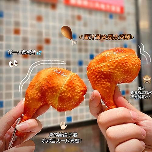 LEWOTE Airpods Silicone Case Funny Cute Cover Compatible for Apple Airpods 1&2[Simulation Food Series][Best Gift for Girls or Couples] (Chicken Leg)