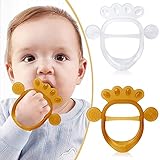 【Diseño no goteo】El diseño único y el tamaño perfecto de los juguetes de morder para bebés son adecuados para las manos pequeñas del bebé. No te preocupes de que el mordedor se caiga muy pronto y se ensucie. También puede ser un buen juguete de dentición para bebés para desarrollar los dientes y el agarre