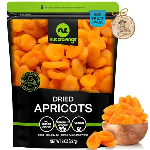 NUT CRAVINGS - Dried Turkish Apricots (8oz, 1 Pack) No Sugar Added