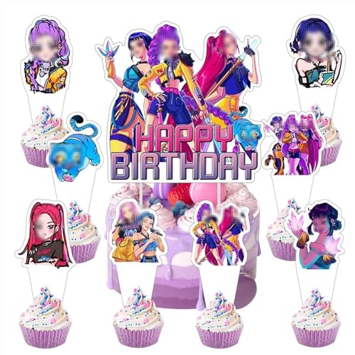25pcs Cake Decorations with 24pcs Cupcake Toppers 1pcs Cake Topper Birthday Party Supplies Birthday Celebrations Party Supplies