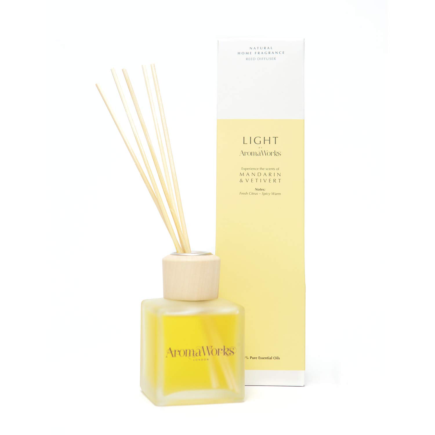 AromaWorks Light Reed Diffuser 100ml, Mandarin & Vetivert