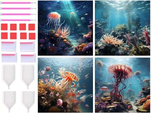 Broderie Diamant Méduse 5D pour créer une ambiance marine relaxante dans votre chambre