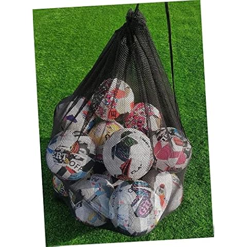 ND 15 Ball Black Mesh Net Carry Football, Netball, Rugby Balls Bag Cover
