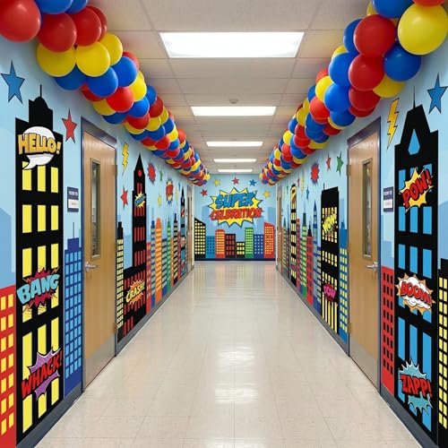 Fondo temático Novabright héroe gran tamaño para fiesta miniatura 1