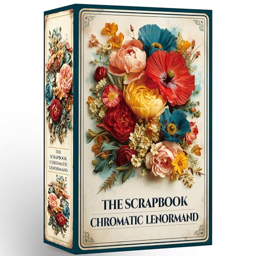 pailing Chromatic Lenormand Oracle Cards, 36-Card Divination Deck with Vintage Floral Artwork, Paper, for Tarot Reading and Spiritual Guidance