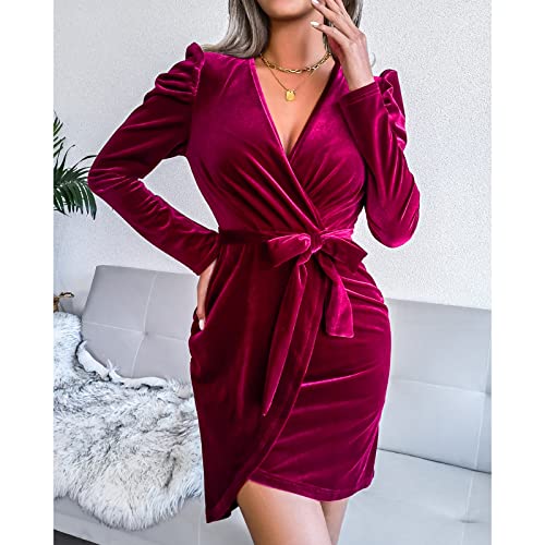 Robe pull automne hiver à encolure en V pour vos sorties