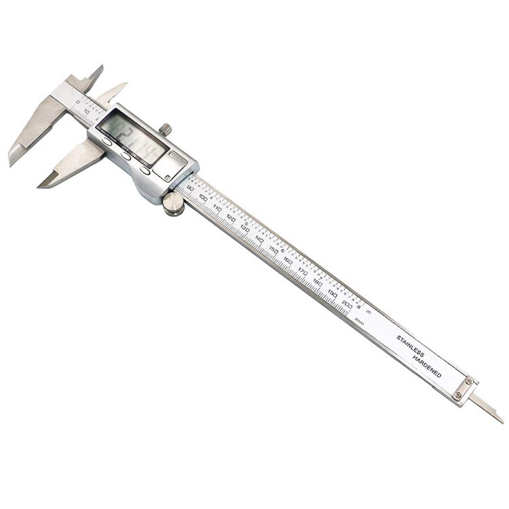 Suwmiarka elektroniczna z noniuszem metalowym, cyfrowy suwmiarka noniusza 200 mm na cal/ułamek/milimetr