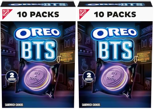 Image of OREO BTS Sandwich Cookies, Limited Edition, 10 Snack Packs (Pack of 2)