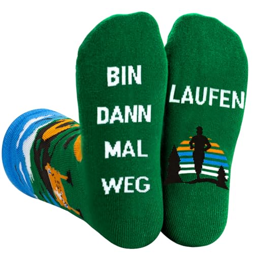 WAMIOKAGRO Laufen Geschenke für Männer Frauen, Joggen Zubehör, Lustige Socken, Männergeschenke Weihnachtsgeschenke für Männer Frauen Teenager Jungen Mädchen Kinder zu Geburtstag Weihnachten