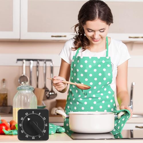 Kurzzeitmesser, Mechanischer Küchentimer, Eieruhr 60 Minuten, Timer mit Lauter Alarm für Kochen, Sport, Studieren, Schwarz – Bild 3