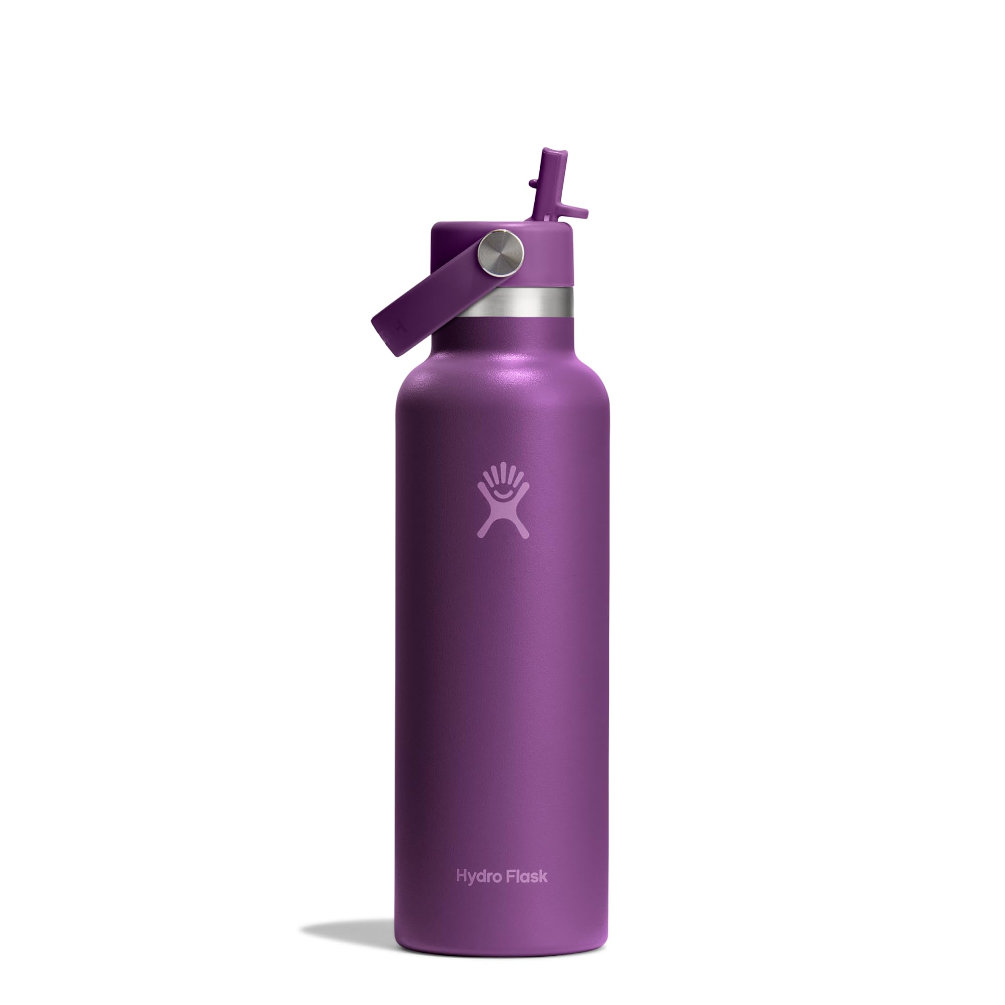 Hydro Flask – Standard Flex Straw Cap 621 ml (21 oz) Bottle – Stainless Steel, Leakproof, Cupholder Compatible – Insulated Cold 24 Hrs – Beachplum