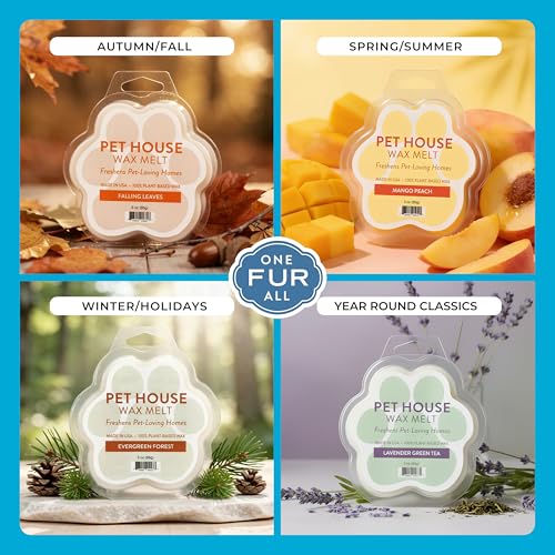 Image of One Fur All Pet House Spring and Summer Wax Melts for Pet Odor, Natural, Plant Based Soy Wax Melts, Long Lasting Fragrance for Fresh Smelling Homes, Lemon Cupcake