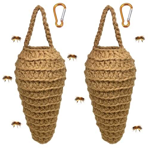 4 Pièces Leurre De Nid De Guêpe, Faux Nid De Guêpes,Wasp Nest Decoy Hanging Fake Wasp Nest Waterproof Material Hornet Nest Decoy For Wasps Hornets Yellow Jackets Home Garden Yard Outdoors 88640918