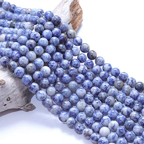 Image of Natural Stone Beads 6mm Bule Sodalite Polished Round Smooth Gemstone Beads for Jewelry Making 15 Inch (Bule Sodalite, 6mm)