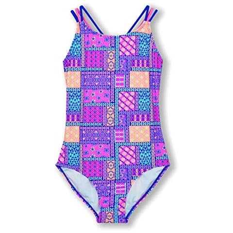 Jimmy Baha·mas Girls' Swimsuit Ice Cream Black and White Stripe Printing One Piece Swimsuit for Girl Cover