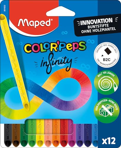 72 crayons de couleur Color'Peps Infinity format école - Maped ance